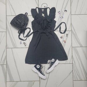 Stylish black Converse mini dress in size xs fairycore, boho summer